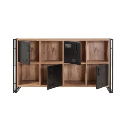 Credenza Dumfrie, 164x35h89 cm, Quercia e Nero<Dmora Cheap
