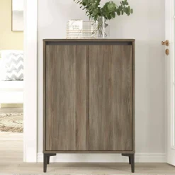Credenza evariste, 72x35 h104 cm, Marrone e Antracite<Dmora New