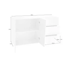Credenza Favonio, cm 141x43h86,<Dmora Clearance