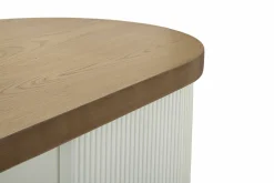 Credenza Ferrule, 121x41 h90 cm, Bianco e Marrone<Dmora Shop