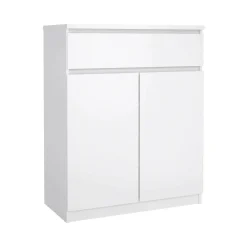 Credenza Genziana, 80x40 h100 cm, Bianco<Dmora Sale