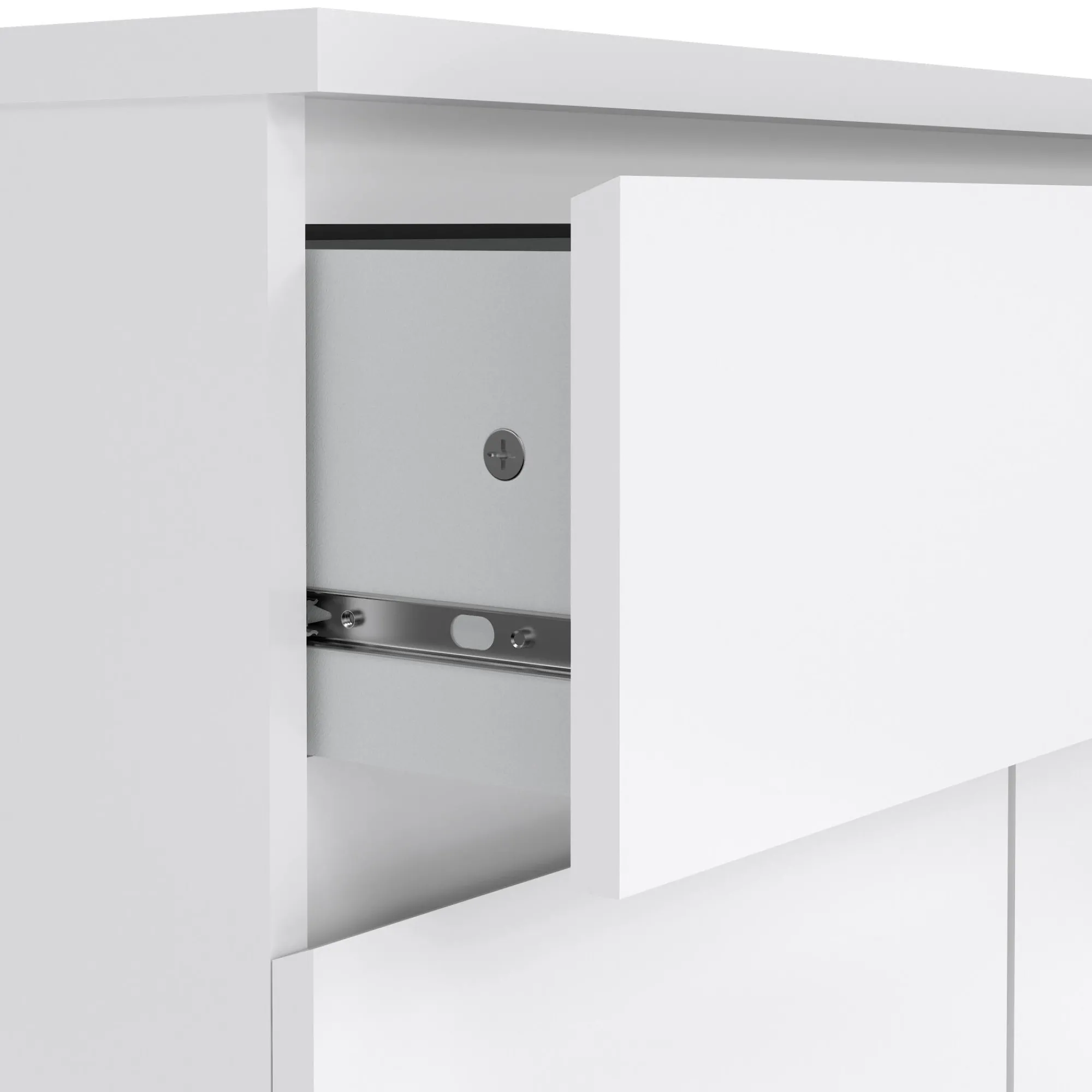 Credenza Genziana, 80x40 h100 cm, Bianco<Dmora Sale