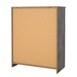 Credenza Genziana, 40x80 h100 cm, Cemento e Bianco<Dmora Store