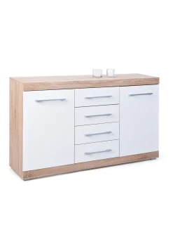 Credenza Gottingen, Buffet da soggiorno, Madia da salotto, Dispensa da cucina, 155x40 h87 cm,<Dmora Clearance
