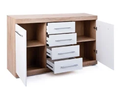Credenza Gottingen, Buffet da soggiorno, Madia da salotto, Dispensa da cucina, 155x40 h87 cm,<Dmora Shop