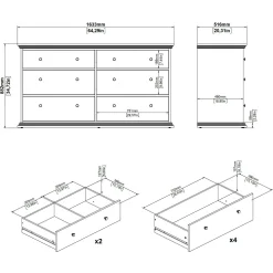 Credenza Hibaru, 52x163 h88 cm,<Dmora Clearance