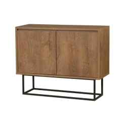 Credenza Indiano, 90x36h72 cm, Noce e Nero<Dmora Online