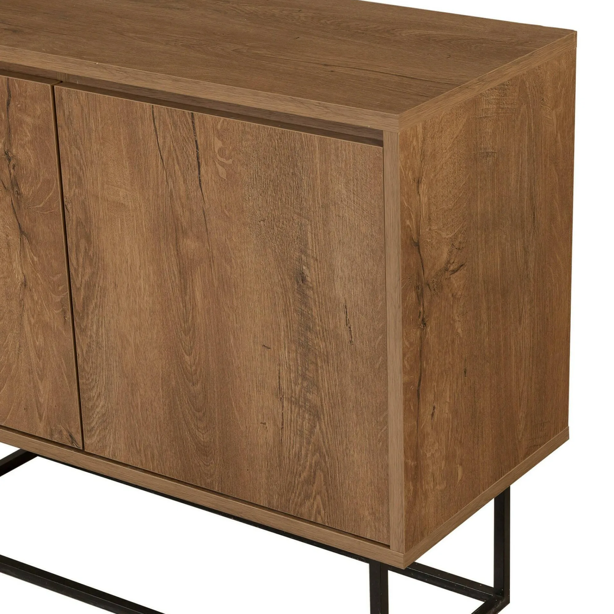 Credenza Indiano, 90x36h72 cm, Noce e Nero<Dmora Online