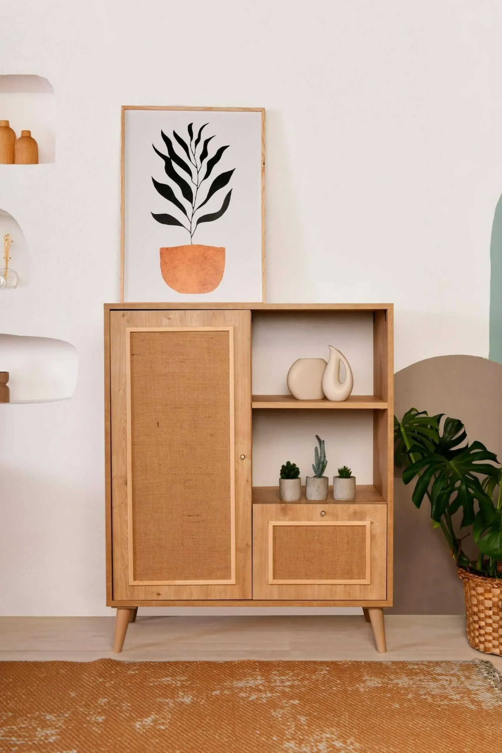 Credenza Jingu, 90x40h110 cm,<Dmora Cheap