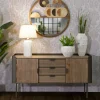 Credenza Jones, 145x47 h76 cm, Grigio e Marrone<Dmora Best