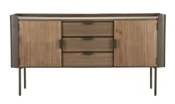 Credenza Jones, 145x47 h76 cm, Grigio e Marrone<Dmora Best
