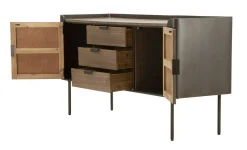 Credenza Jones, 145x47 h76 cm, Grigio e Marrone<Dmora Best