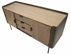 Credenza Jones, 145x47 h76 cm, Grigio e Marrone<Dmora Best