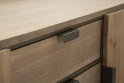 Credenza Jones, 145x47 h76 cm, Grigio e Marrone<Dmora Best