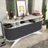 Credenza Joy, 150x43h75 cm, Bianco e Antracite<Dmora Hot