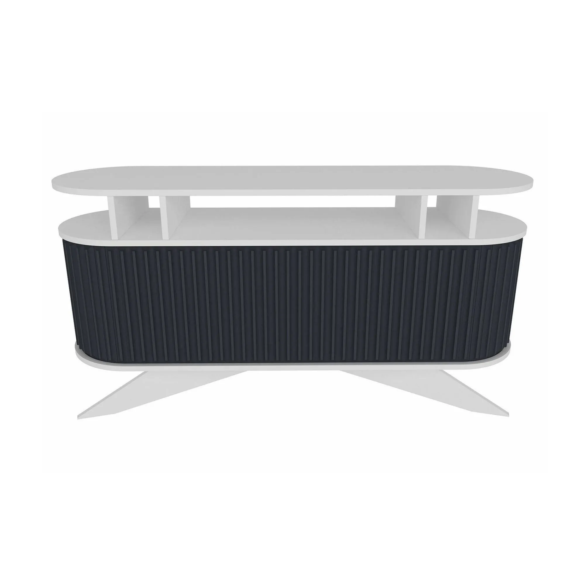 Credenza Joy, 150x43h75 cm, Bianco e Antracite<Dmora Hot