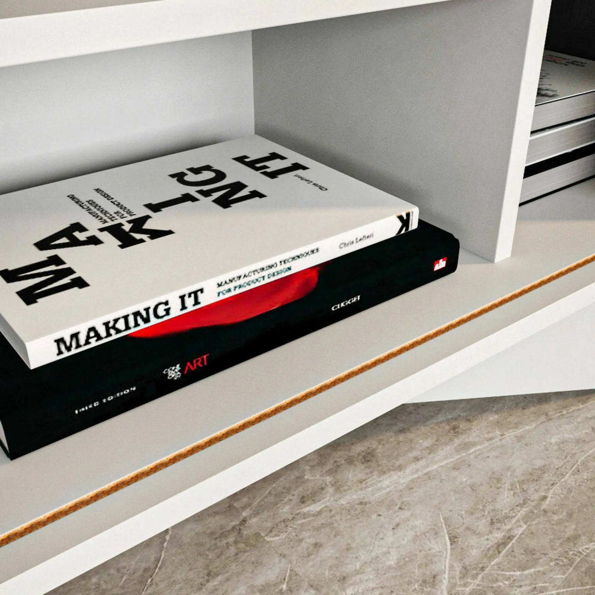 Credenza Joy, 150x43h75 cm, Bianco e Antracite<Dmora Hot