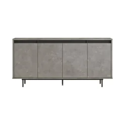 Credenza Kay, 160x45 h76 cm, Grigio e Nero<Dmora Best Sale