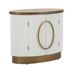 Credenza Kolinsky, 79x48 h67 cm, Bianco e Marrone<Dmora Shop