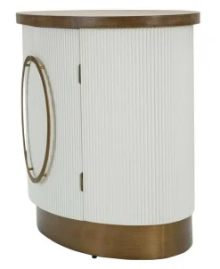Credenza Kolinsky, 79x48 h67 cm, Bianco e Marrone<Dmora Shop