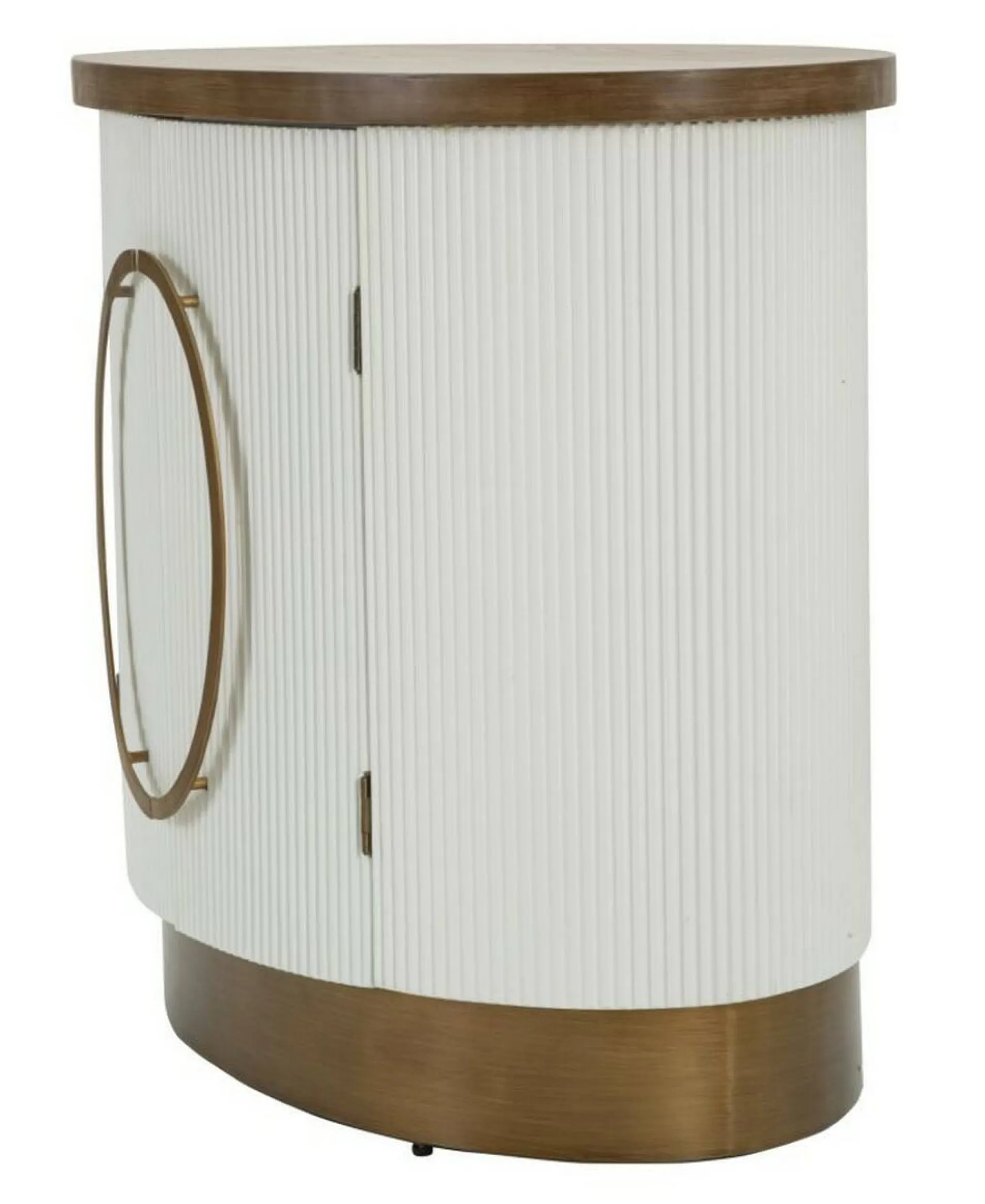 Credenza Kolinsky, 79x48 h67 cm, Bianco e Marrone<Dmora Shop