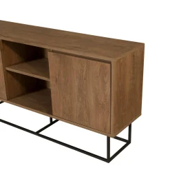 Credenza Levante, 140x36h72 cm, Noce e Nero<Dmora Sale