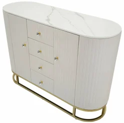 Credenza Lodovico, 120x40 h85 cm, Crema e Bianco<Dmora Flash Sale