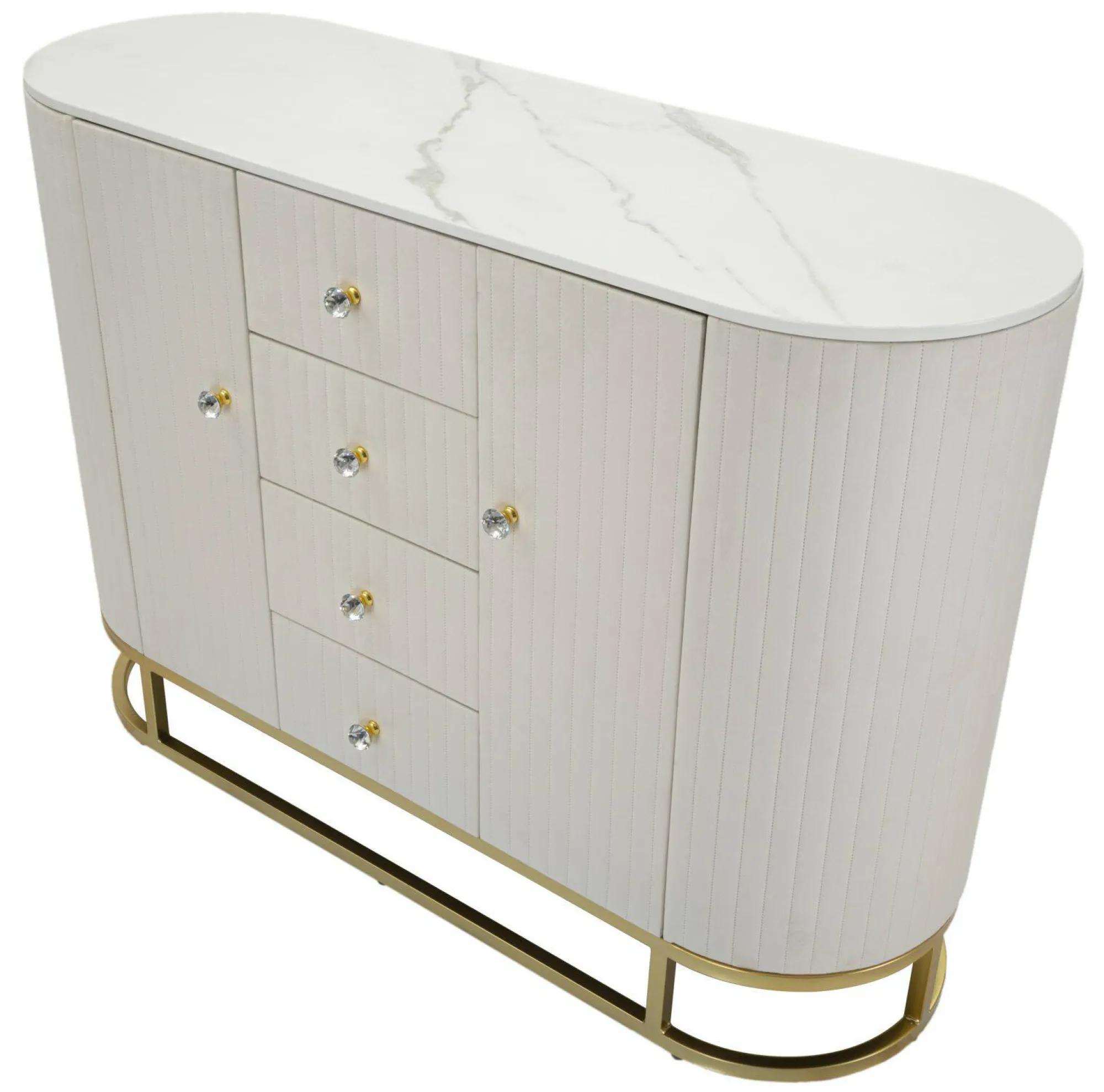 Credenza Lodovico, 120x40 h85 cm, Crema e Bianco<Dmora Flash Sale