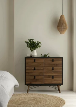 Credenza Maka, 40x102 h95 cm, Nero e Noce<Dmora Best Sale