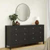 Credenza Molise, 40x99 h87 cm, Nero e Quercia<Dmora New
