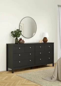 Credenza Molise, 40x99 h87 cm, Nero e Quercia<Dmora New
