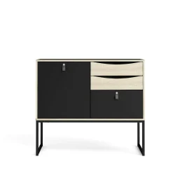 Credenza Molise, 40x99 h87 cm, Nero e Quercia<Dmora New