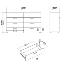 Credenza Phethai, 40x140 h82 cm,<Dmora Sale