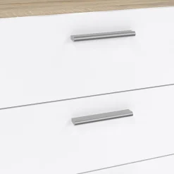Credenza Phethai, 40x140 h82 cm, Quercia e Bianco<Dmora Sale