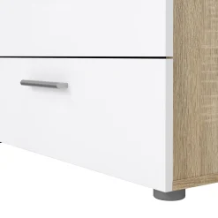 Credenza Phethai, 40x140 h82 cm, Quercia e Bianco<Dmora Sale
