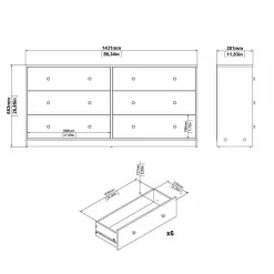 Credenza Rick, 30x143 h68 cm,<Dmora Cheap