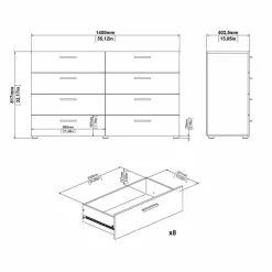 Credenza Urduja, 40x140 h82 cm,<Dmora Online