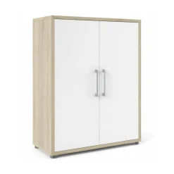 Credenza Warszawa, 89x40 h113 cm, Quercia e Bianco<Dmora Flash Sale
