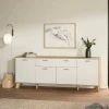 Credenza Wukong, 39x196 h73 cm, Rovere e Bianco<Dmora Hot