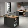 Cucina completa Appiah, 100% Made in Italy, Antracite e Rovere<Dmora Fashion