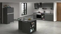 Cucina completa Arlo, 100% Made in Italy, Antracite e Ardesia<Dmora Cheap