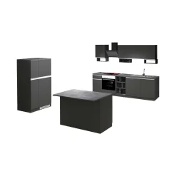Cucina completa Arlo, 100% Made in Italy, Antracite e Ardesia<Dmora Cheap