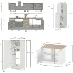 Cucina completa Arlo, 100% Made in Italy, Antracite e Ardesia<Dmora Cheap