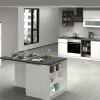 Cucina completa Dantenucc, 100% Made in Italy, Bianco lucido e Ardesia<Dmora Cheap