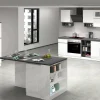Cucina completa Dantenucc, 100% Made in Italy, Bianco lucido e Ardesia<Dmora Flash Sale