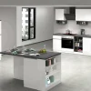 Cucina completa Dantenucc, 100% Made in Italy, Bianco lucido e Ardesia<Dmora Cheap