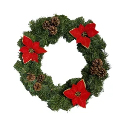 Decorazione da Natale Cavagnol, Verde e Rosso, 50x50 h10 cm<Dmora Discount