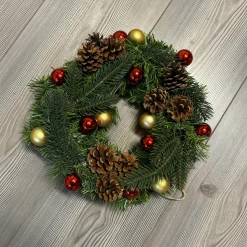 Decorazione da Natale Chardon, Verde e Rosso, 30x30 h10 cm<Dmora Sale
