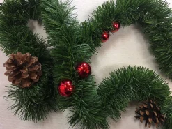 Decorazione da Natale Truschedu, 800x8 h8 cm, Verde e Rosso<Dmora Outlet