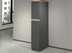 Dispensa da cucina Atrax, 30x60h165 cm, Antracite e Rovere<Dmora New